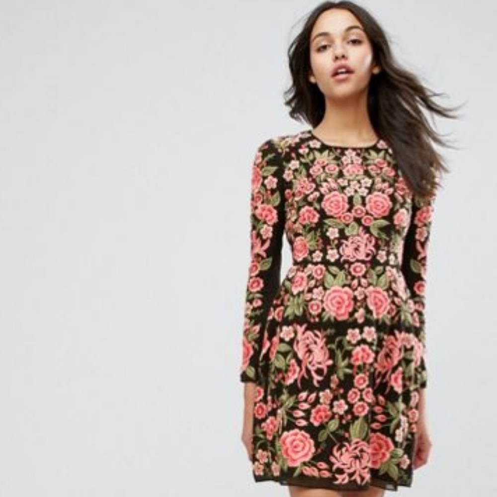 Needle & Thread Intricate Bead and Sequin Dress